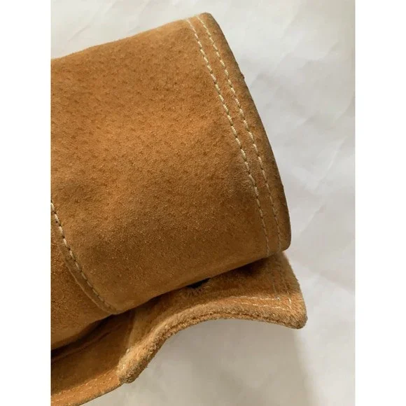 LL Bean Leather Jacket Womens Medium Regular Button Up Chest Pockets Suede - Picture 11 of 14